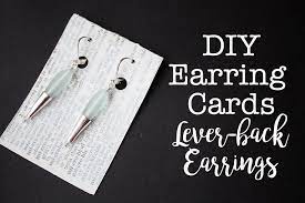 Earring cards, necklace cards and racks. Diy Earring Cards For Lever Back Earrings
