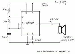 The 555 timer ic is an integrated circuit used in a variety of timer, pulse generation and oscillator applications. Electronic Buzzer With Ic Timer Ne555 Electronic Schematic Diagram