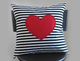 Black And White Striped Pillow Cover Express Your Love With 15 Modern Heart Pillows Home Design Lover Heart Pillows Heart Pillow Diy Pillow Covers