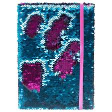 A5 Reversible Sequin Notebook Blue Stationery B M Cute School Supplies Girl School Supplies Cute Notebooks