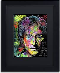 Amazon.com: Lennon Front by Dean Russo, Black Matte, Black Frame 11x14-Inch  : Everything Else