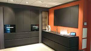 cuisine noire mat sans poignee cuisines design meuble cuisine cuisine equipee moderne