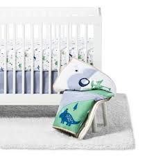 Similar to the color of fresh grass. Crib Bedding Set Dino Boy 4pc Cloud Island Blue Green Target