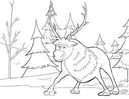 coloriage reine des neiges sven glisse sur la glace pages de disney lego detroit steel