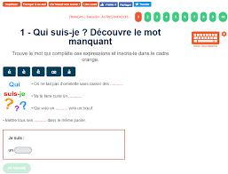 Jeux Avec Les Mots Qui Suis Je Exercices De Vocabulaire Jeux Educatifs En Ligne Mots