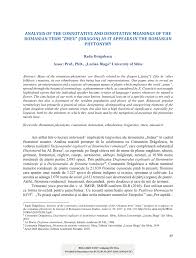 October 2020 1 7 report. Pdf Analysis Of The Connotative And Denotative Meanings Of The Romanian Term Zmeu Dragon As It Appears In The Romanian Phytonymy