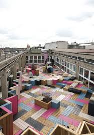 View Full Picture Gallery Of London College Of Fashion Rooftop Studio Weave Roof Garden Rooftop Deck
