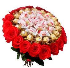 The deluxe cadburys chocolate pic bouquet. Chocolate Bouquet With Roses Flowers Box London