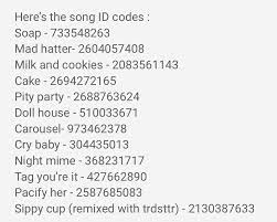 10 brookhaven (143666548) if you are a fan of animal crossing then you will appreciate this music id code from a roblox game called brookhaven. Crybaby Album Roblox Song Id S Roblox Codes Roblox Songs