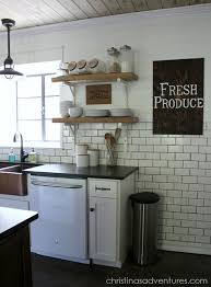 If you have wall space — and too many items lined up on your counters — consider adding open shelving to your farmhouse kitchen. Farmhouse Kitchen Open Shelving Choices The Happy Housie