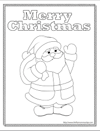 The kids will love these fun santa coloring pages. Free Printable Santa Coloring Page