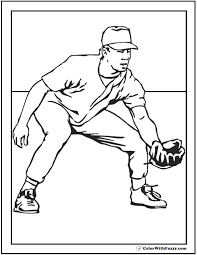 Baseball coloring pages and pictures. Baseball Coloring Pages Pitcher And Batter Sports Coloring Pages