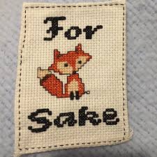 This is an instant download pdf cross stitch pattern. Dat Girl Is Crafty For Fox Sake