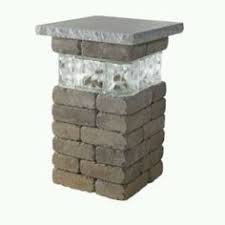 Necessories 20 In Desert Lakeland Pillar With Glass Desert Glass Lakeland Necessories Pillar Outdoor Living Kits Lakeland Wall Seating