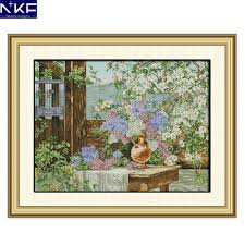 Flowers counted cross stitch patterns to print online, thousands of designs to choose from. Nkf Flowers Full Of Garden Cross Stitch Patterns Chinese Flower Design Embroidery Needlework Cross Stitch For Home Decor Cross Stitch Designs Cross Stitch Needleworkembroidery Cross Stitch Aliexpress