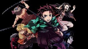 Wallpaper pc anime demon slayer. Demon Slayer Black Hair Blonde Blue Eyes Demon Slayer Kimetsu No Yaiba Giyuu Tomioka Inosuke Hashibira Mask Nezuko Kamado Purple Eyes Sakonji Urokodak With Black Background Anime Hd Wallpaper Peakpx