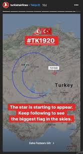 Turk Hava Yollari Tk1920 Ucusuyla Gokyuzunde Ay Yildiz Cizdi 23 Nisan Ozel 2020 Yildiz Nisan Cizim
