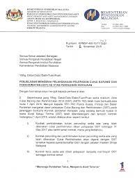 Berikut ini contoh surat pembatalan pesanan barang/produk yang bisa anda buat : Makluman Penjelasan Gst Pdf