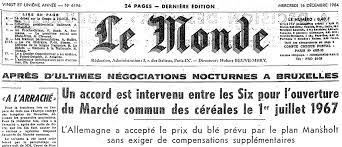 Nous commençons avec l'émergence du mouvement de la négritude à The Front Page Of The French Daily Newspaper Le Monde 16 December 1964 Cvce Website