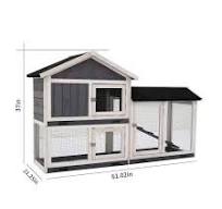 Miscool Any Rabbit Hutch Outdoor Bunny Cages with Deeper No ...