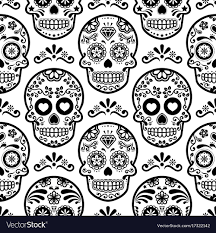 mexican sugar skull seamless pattern