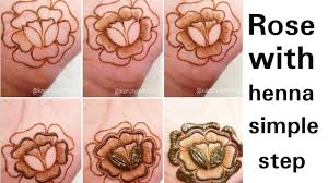How To Make Rose With Mehndi Just Simple Easy Step For Beginner Unique Mehndi Designs Rose Mehndi Designs Mehndi