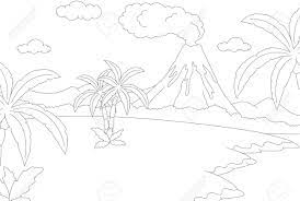 eruption volcanique livre a colorier pour les enfants vector illustration clip art libres de droits vecteurs et image 50641242 coloriages d&#x00027;automne