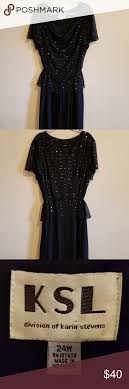 Black Ksl Karin Stevens Size 24w Dress Dresses Clothes Design Fashion