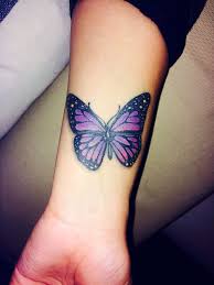 Simple blue tattoo on the wrist. Butterfly Wrist Tattoo Ideas Novocom Top
