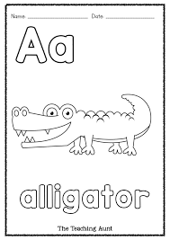 A Is For Alligator Art And Craft The Teaching Aunt Flashcards For Kids Preschool Art Activities Alligator Crafts