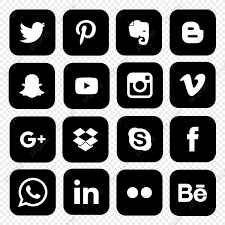 Set Of Popular Social Media Icons Black Amazon Android App Png And Vector With Transparent Background For Free Download Social Media Icons Free Snapchat Icon Ios Icon