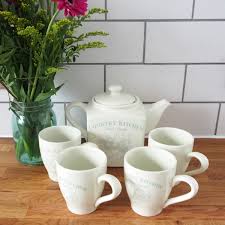 See more ideas about country kitchen accessories, shabby chic accessories, country kitchen. Country Kitchen Teapot And 4 Mugs Set
