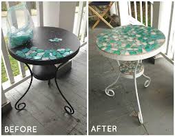 You are sure to enjoy relaxing times outdoors with this functional patio table from the outdoor furniture collection. Patio Table Makeover Table Makeover Patio Table Makeover Furniture Makeover
