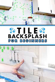Use tile adhesive & spacers to install the rest of the rows of subway tile backsplash. How To Install Subway Tile Installing Tile Backsplash For The First Time Crafted Workshop