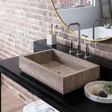 Lehi Marble Bathroom Vessel Sink Rectangle Modern Stone Vessel Sink Bathroom Vessel Sink Bathroom Marble Sink Bathroom