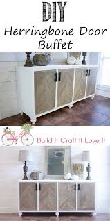 Herringbone Door Buffet Furniture Projects Room Diy Diy Console Table