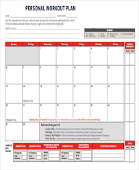 Workout Chart Templates 8 Free Word Excel Pdf Documents