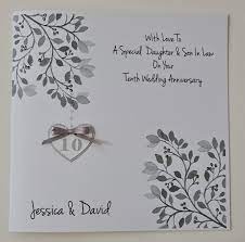  daughter & son in law 16th anniversary card. Personalised Tin 10th Anniversary Card Daughter Son In Law Sister And Brother In Law