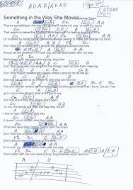Something In The Way She Moves James Taylor Guitar Chord Chart Capo 3rd Fret Something In The Way Lyrics And Chords Guitar Chord Chart