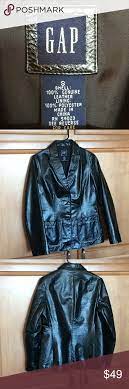 Gap Genuine Leather Blk Jacket Condition Excellent Genuine Leather Jackets Leather Jacket Clothes Design