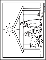 Some tips for printing these coloring pages: Christmas Nativity Scene Coloring Picture
