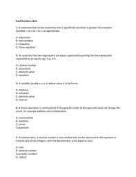 (b) how many heads has a hydra? Real Numbers Quiz With Answers Teaching Resources