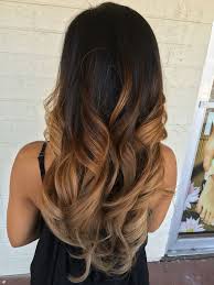Schwarz Bis Blond Schattiert Ombre Haare Farben Haarfarben Balayage Schwarzes Haar