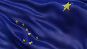 The state flag of alaska displays eight gold stars, forming the big dipper and polaris, on a dark blue field. Alaska State Flag Liberty Flagpoles