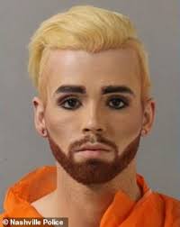 Dark skin tone, red hair emoji is a zwj sequence combining 👨 man, 🏿 dark skin tone, ‍. Man With Blond Hair A Red Beard And Black Eyebrows Is Charged With Identity Theft Daily Mail Online