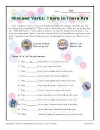 Misused Verbs There Is Are Verb Worksheets Verb Worksheets Verb Printable Activities