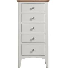 White narrow tall chest of drawers. Evelyne White Tall Chest Of Drawers The Haven Home Interiors