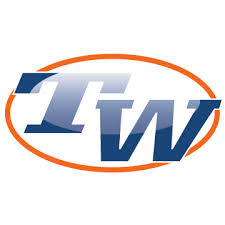 Blue and orange Tennis Warehouse logo