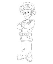 Fireman sam coloring pages are a fun way for kids of all ages to develop creativity, focus, motor skills and color recognition. Fireman Sam Is Waiting Confidently Coloring Page Free Printable Coloring Pages For Kids