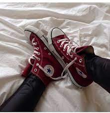 Maroon Burgundy Aesthetic Moda Converse Zapatos Converse Zapatos Locos